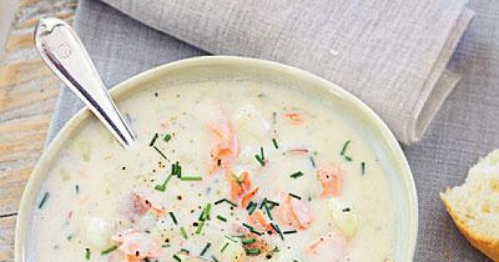 Легкий суп из лосося на скорую руку Суп из рыбы лосось рецепт